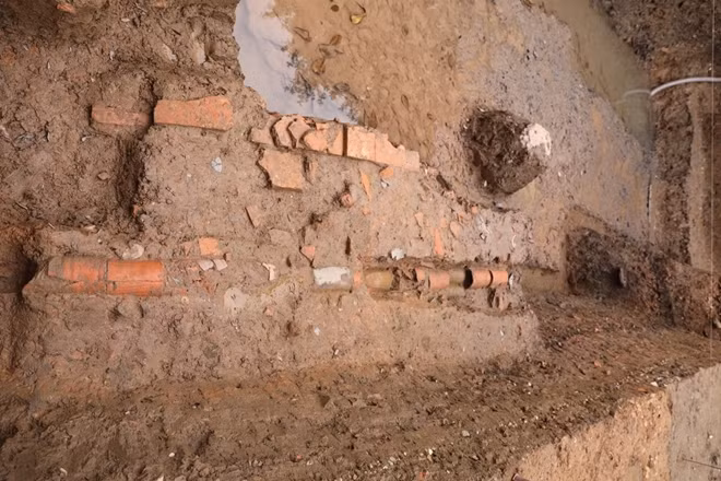 Dấu tích cống nước ngầm thời Trần