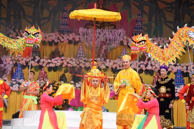 Ca cảnh ca ngợi công lao của vua Trần Nhân Tông