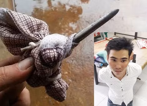 Đối tượng Hiếu tại Công an và đoản phá khóa.