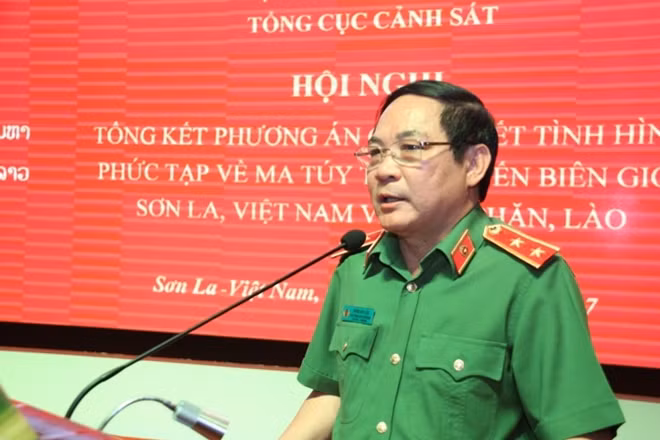Trung tướng Đồng Đại Lộc phát biểu tại Hội nghị