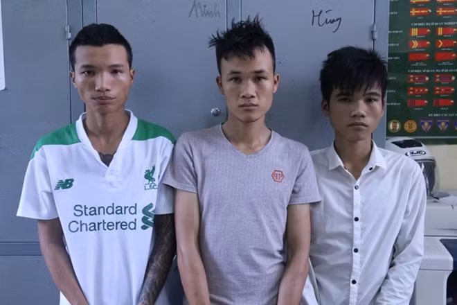 Các đối tượng Hiền, Dũng, Toàn tại cơ quan Công an