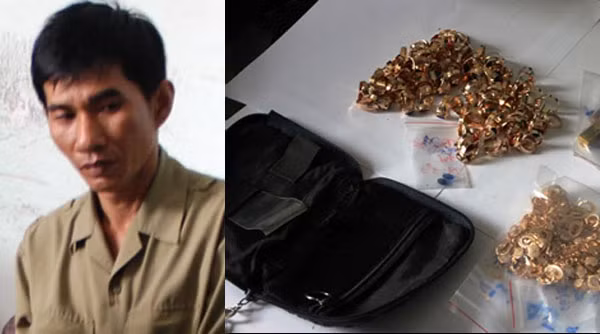 Phạm Văn Thành cùng tang vật. Phạm Văn Thành cùng tang vật.
