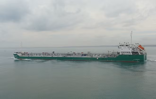 Tàu chở dầu Mekhanik Pogodin của Nga. Ảnh: V. F. Tanker press-service.