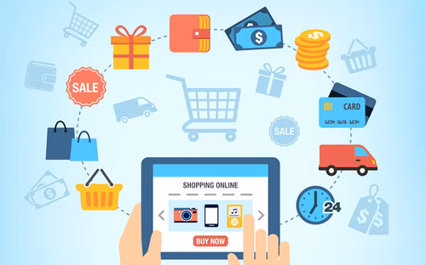 Dự kiến vào năm 2020, 30% dân số tham gia mua sắm trực tuyến, với giá trị mua hàng trực tuyến đạt trung bình 350 USD/người/năm. Ảnh: Internet.