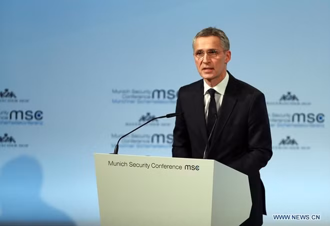 Tổng thư ký NATO Stoltenberg nhấn mạnh EU cần phải hiểu rõ rằng PESCO chưa thể đảm bảo khả năng tự bảo vệ. Ảnh: news.cn