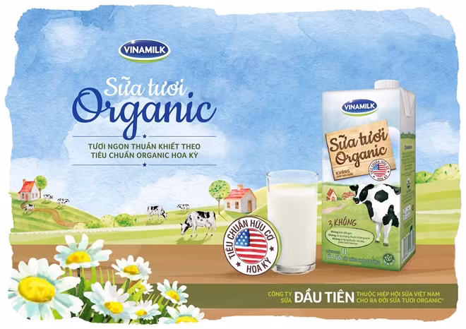 Sữa tươi organic hướng tới khách hàng cao cấp