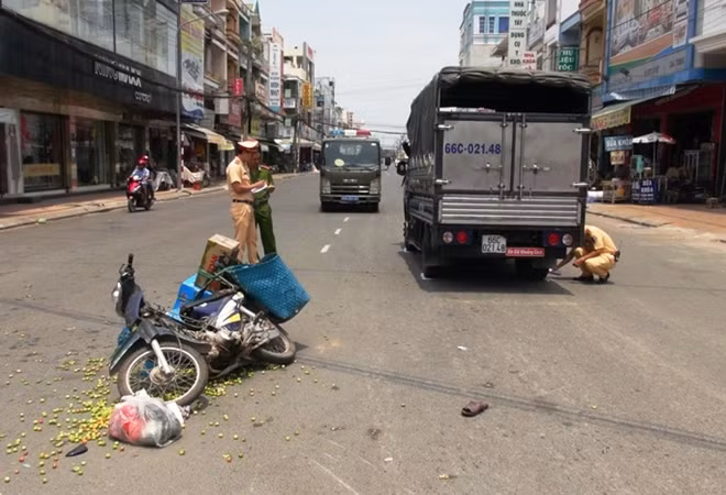 Hiện trường vụ tai nạn.