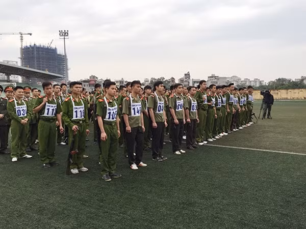 Các vận động viên trong lễ khai mạc.