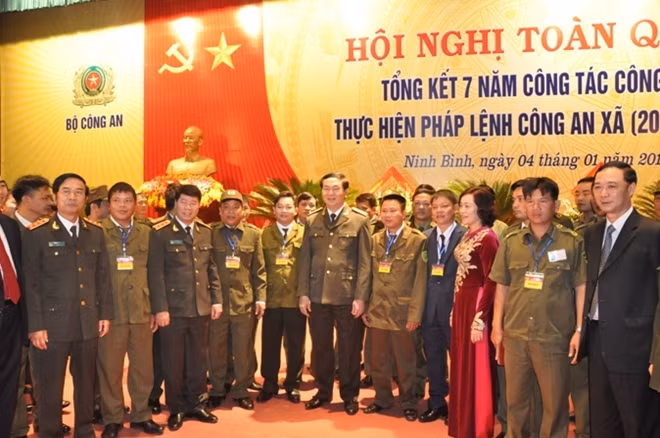 Bộ trưởng Trần Đại Quang dự Hội nghị 7 năm thực hiện Pháp lệnh Công an xã (2008-2015)
