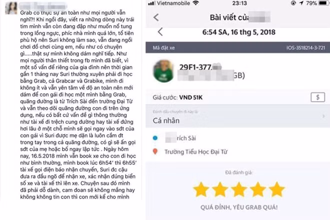 Chị N.T.L đưa vụ việc lái xe Grab Phạm Văn Hải quấy rối tình dục bằng lời nói với con gái chị lên trên mạng xã hội