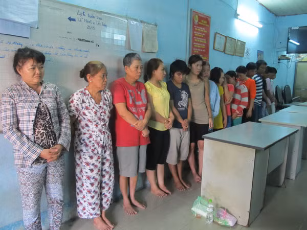 Các đối tượng bị bắt giữ.