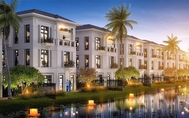 Tiểu khu Hướng Dương gồm 78 biệt thự song lập, 30 biệt thự đơn lập và 10 căn nhà phố được kiến tạo nhất quán theo phong cách kiến trúc Đông Dương.