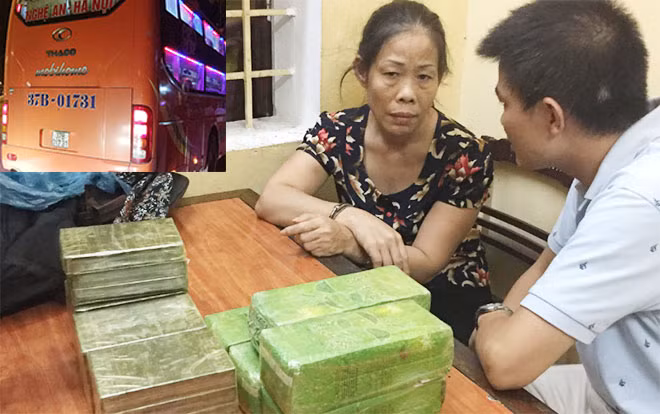 Đối tượng Trần Thị Hải và tang vật.