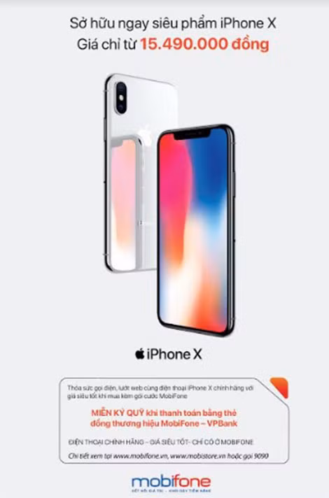 MobiFone “cháy hàng” iPhone X sau chương trình hỗ trợ mua máy siêu khủng ưu đãi lớn.