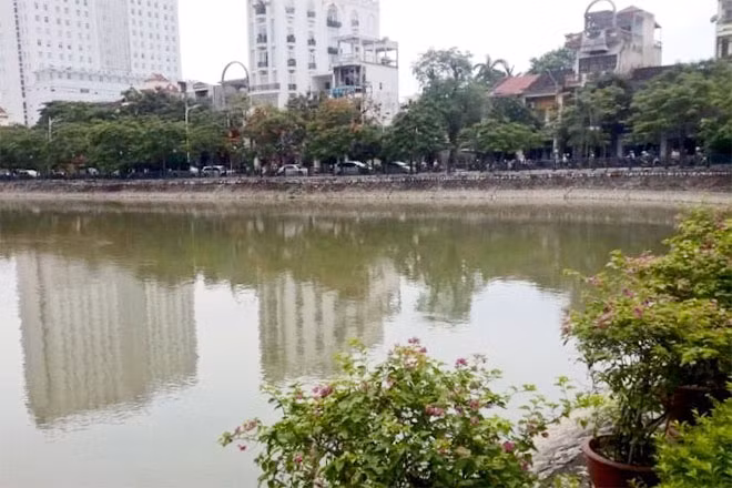 Khu vực hồ Tam bạc nơi cụ Minh bị đuối nước.