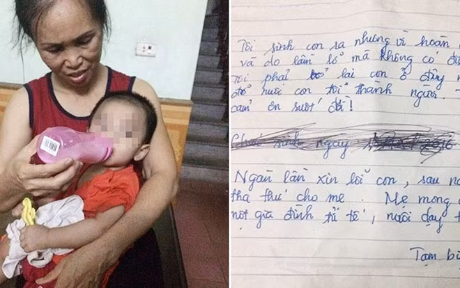 Cháu bé bị bỏ rơi được một gia đình chăm sóc. Cháu bé bị bỏ rơi được một gia đình chăm sóc.