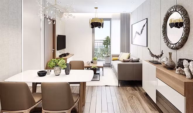 Các căn hộ diện tích đa dạng từ 51.6 – 84.4m², bố trí 02 logi tối ưu hướng đón ánh nắng và gió mát.