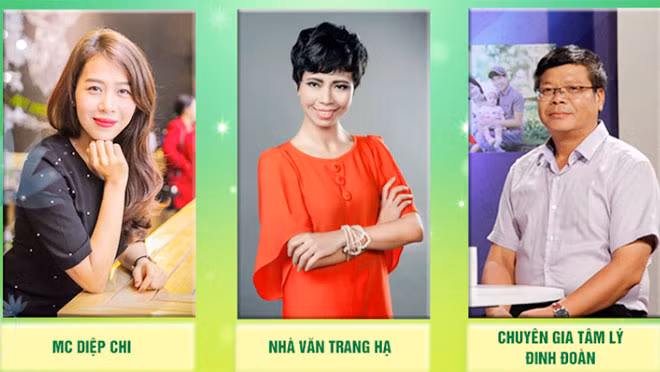 Nhà văn Trang Hạ và Chuyên gia tâm lý Đinh Đoàn, MC Diệp Chi sẽ đảm nhiệm vai trò giám khảo cuộc thi.