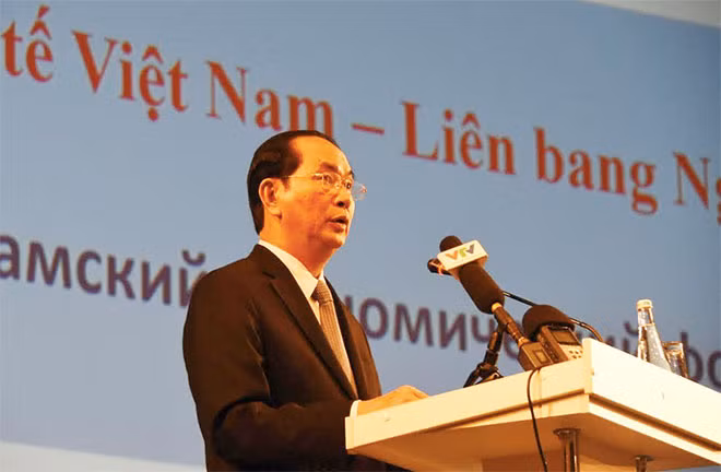 Chủ tịch nước Trần Đại Quang phát biểu tại Toạ đàm Kinh tế Việt Nam - Liên bang Nga. Chủ tịch nước Trần Đại Quang phát biểu tại Toạ đàm Kinh tế Việt Nam - Liên bang Nga.