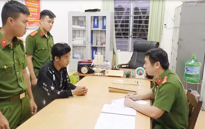 Đối tượng Đỗ Duy Thành tại Công an quận Liên Chiểu.