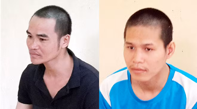 Hai đối tượng Bé (áo đen) và Thuận.