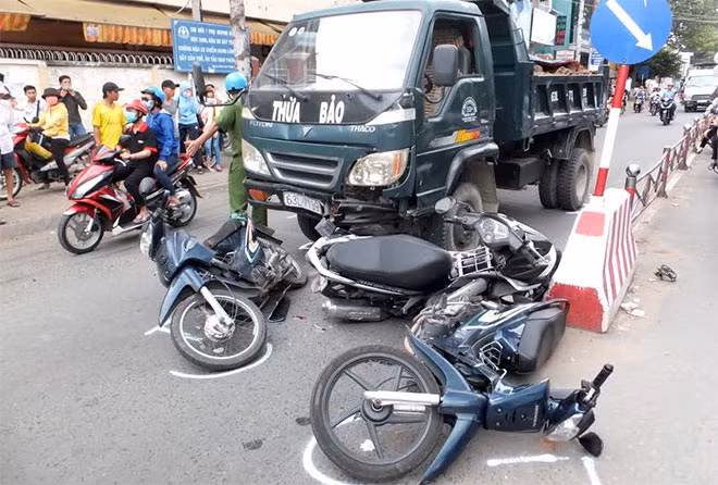 Hiện trường vụ tai nạn.
