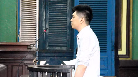 Bị cáo Tiến tại phiên xử .