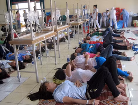 NĐTP tại bếp ăn công nhân với số lượng lớn bệnh nhân nhập viện cùng một lúc luôn gây áp lực cho bệnh viện và bác sĩ.