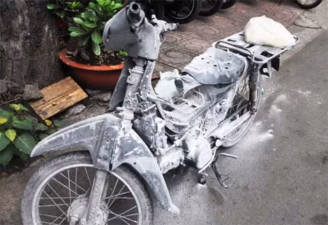 Hiện trường vụ cháy. Hiện trường vụ cháy.