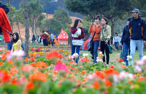 Không gian hoa quanh hồ Xuân Hương tại Festival hoa Đà Lạt luôn thu hút sự quan tâm của du khách. Không gian hoa quanh hồ Xuân Hương tại Festival hoa Đà Lạt luôn thu hút sự quan tâm của du khách.