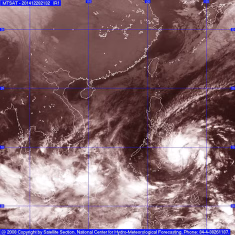 Bão Jangmi đang hoạt động trên khu vực miền Nam Philippines.