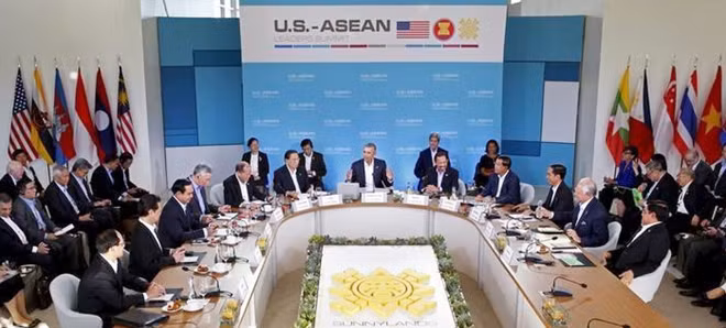 Hội nghị thượng đỉnh Mỹ-ASEAN diễn ra tại Sunnylands, bang California, Mỹ. Ảnh: Reuters.
