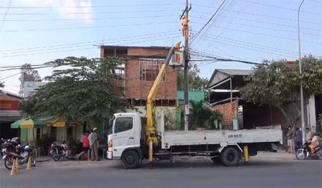 Hiện trường vụ tai nạn.