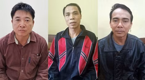 Ba đối tượng trong vụ án.