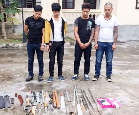 Một băng nhóm tội phạm do Công an tỉnh Hải Dương bắt giữ.