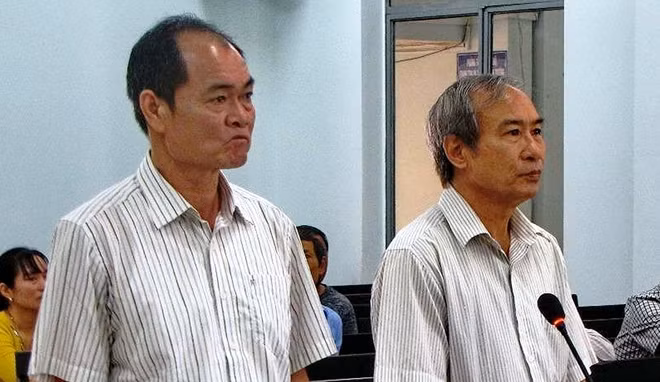 Bị cáo Nguyễn Xuân Phương và Trương Kỉnh tại phiên xử sơ thẩm