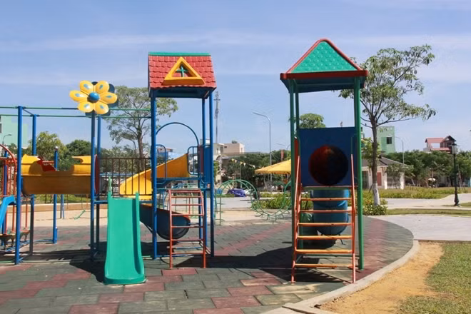 Khu công viên & nhà sinh hoạt Đầm Rong II, nơi đối tượng Hải gây án.