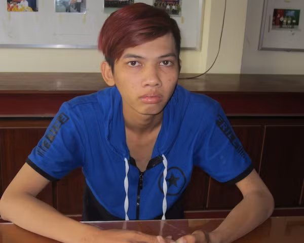 Nghi phạm tại cơ quan điều tra.