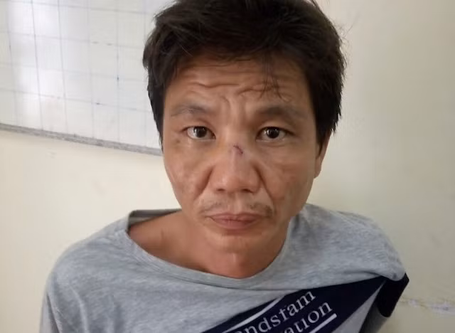 Nghi phạm tại cơ quan điều tra.