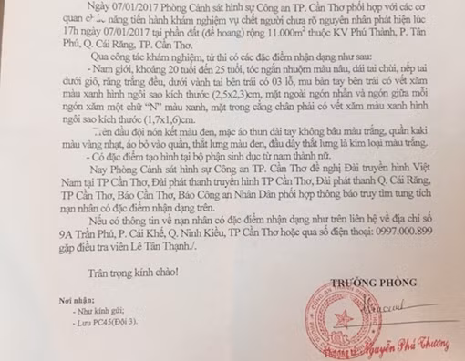 Truy tìm nhân thân thanh niên đồng tính chết chưa rõ nguyên nhân