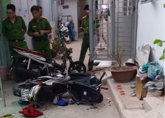 Hiện trường nơi xảy ra vụ việc.