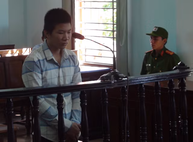 Bị cáo tại phiên toà.