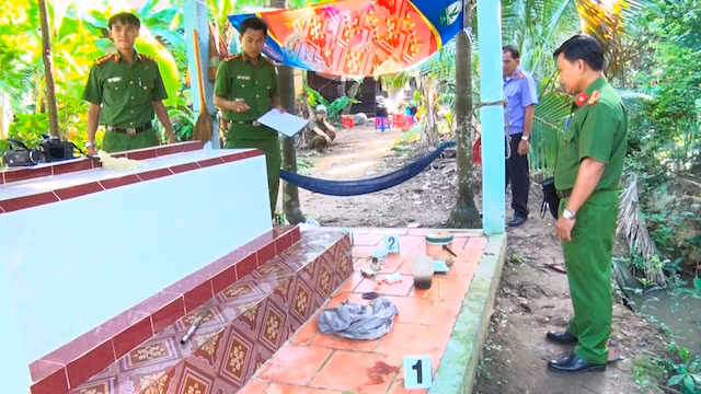 Hiện trường nơi xảy ra vụ án.