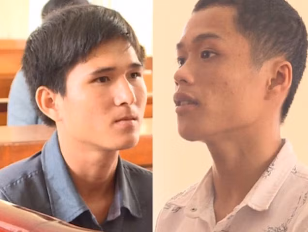 Duy và Đạt tại phiên toà.