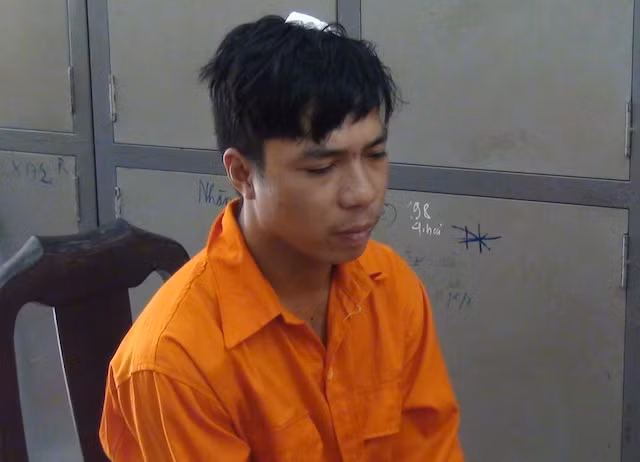 Nghi phạm tại cơ quan điều tra.