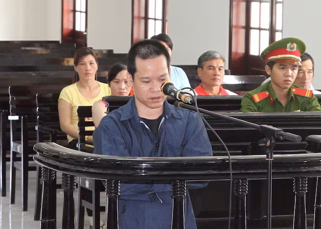 Bị cáo tại phiên toà.
