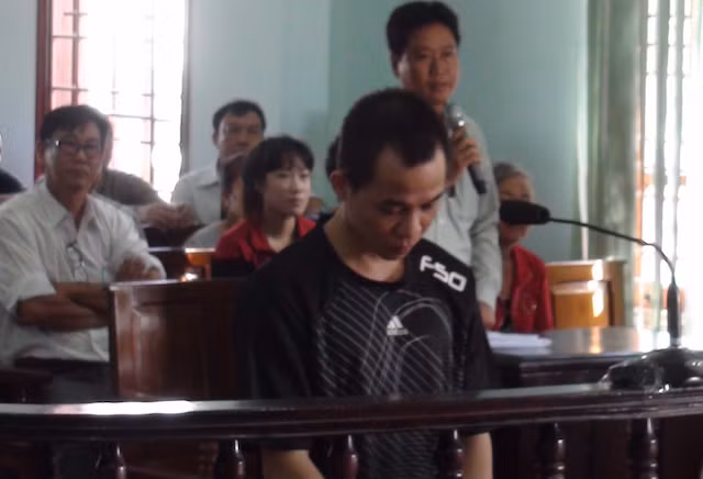 Bị cáo tại phiên toà.