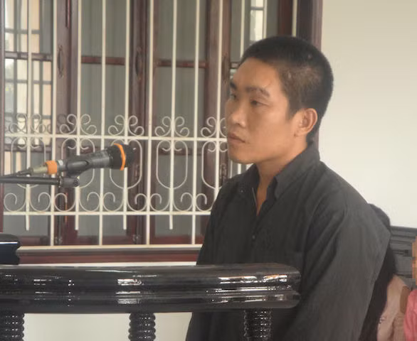 Bị cáo tại phiên toà.