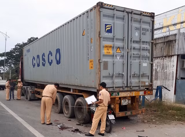 Hiện trường vụ tai nạn giao thông.