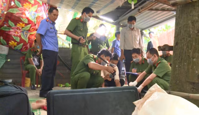 Hiện trường nơi xảy ra vụ án.